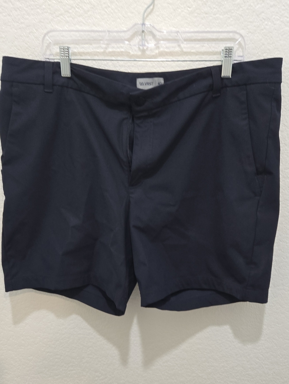 Men's Flat-Front Navy Performance Shorts
